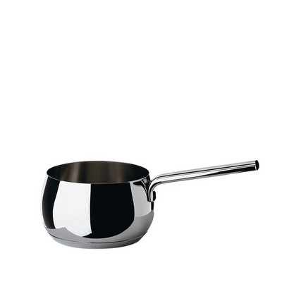 mami long-handled saucepan in 18/10 stainless steel suitable for induction